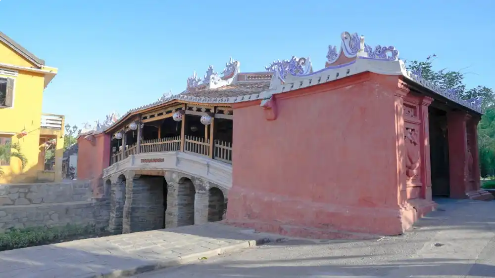 Entrance to the Japanese Covered Bridge in Hoi An Ancient Town